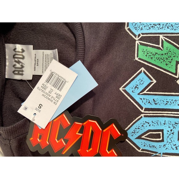 AC/DC Rock Band Black Sweatshirt | Men’s Size S * NEW | Blow Up Your Video MSS21 - Picture 6 of 6